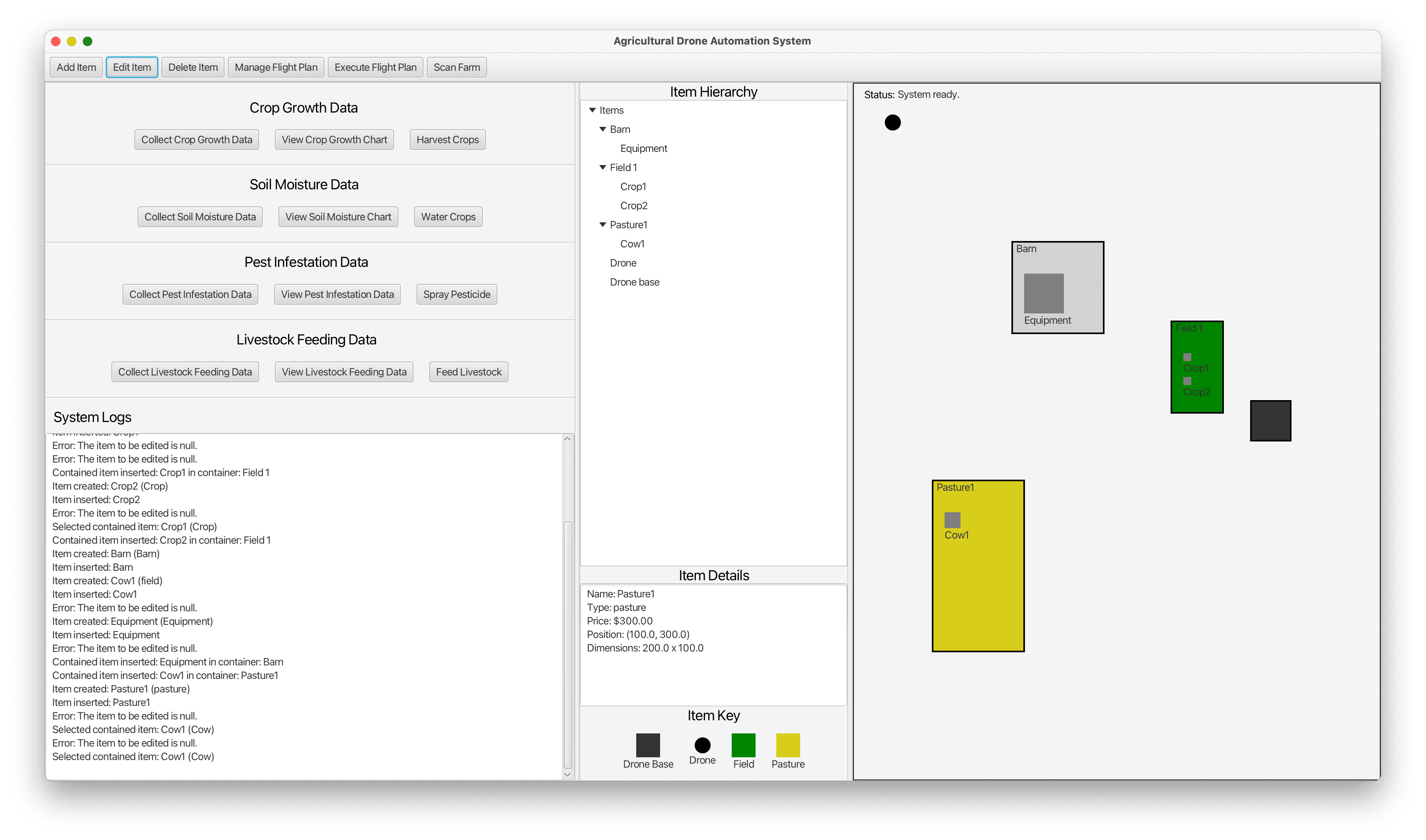 Agricultural Drone Automation System